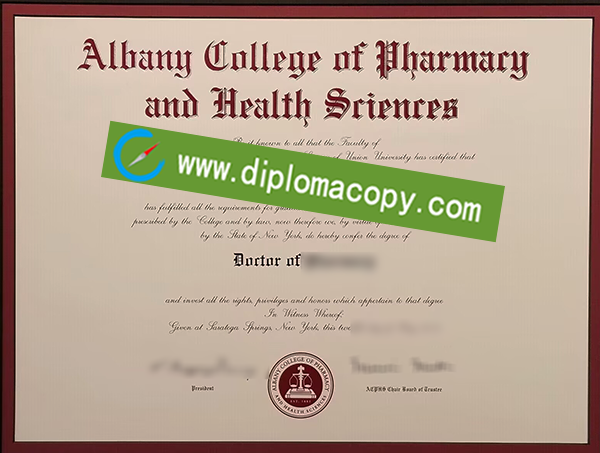 Albany College of Pharmacy and Health Sciences diploma, ACPHS fake degree