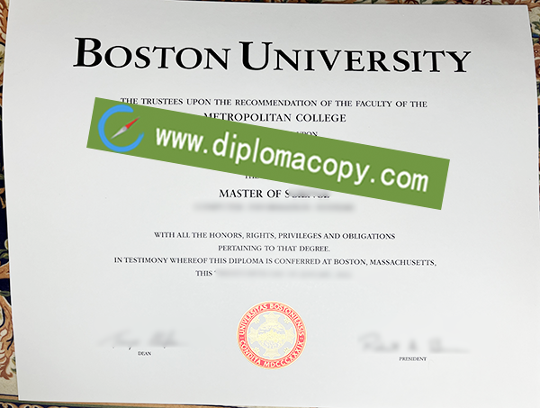 Boston University degree, Boston University fake diploma