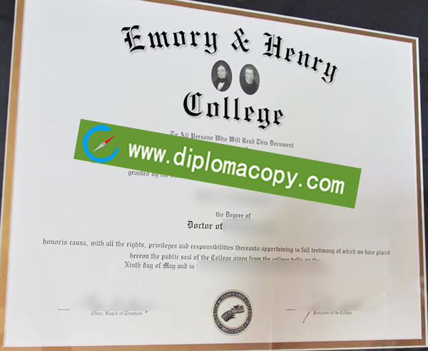 Emory & Henry College diploma, fake Emory & Henry College degree