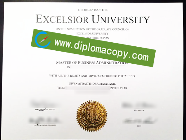 Excelsior University degree, fake Excelsior University diploma