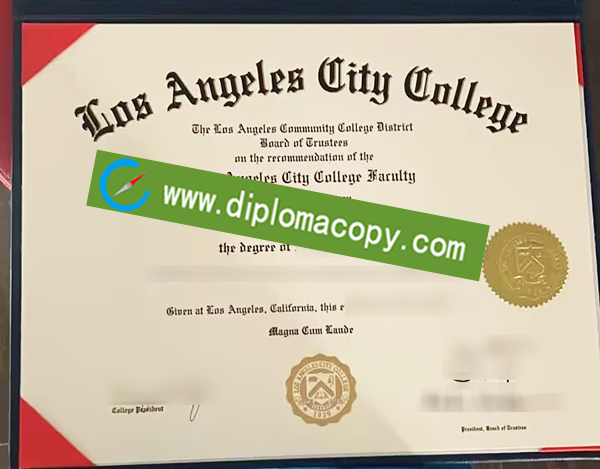 Los Angeles City College fake degree, LACC diploma