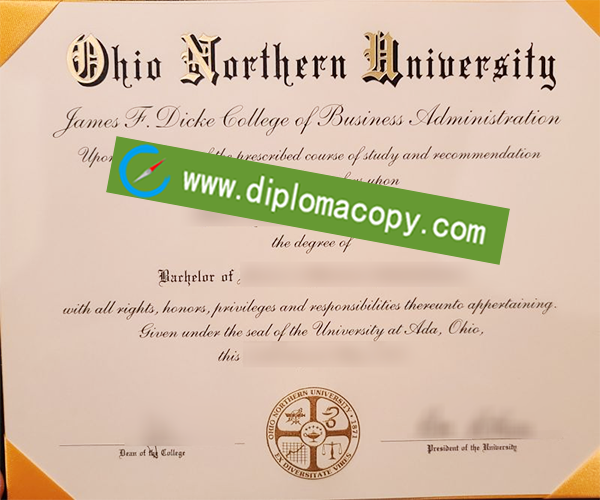 Ohio Northern University diploma, ONU fake degree
