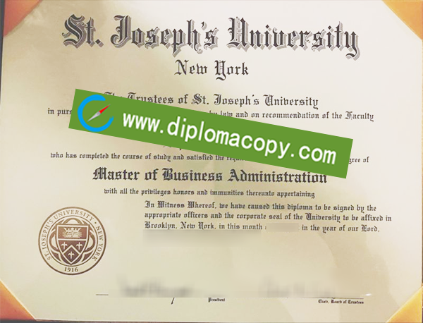 Saint Joseph's University degree, St. Joseph's University fake diploma