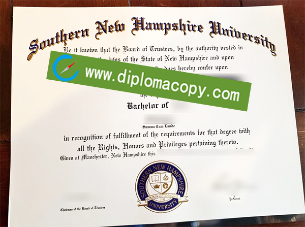 Southern New Hampshire University diploma, SNHU fake degree