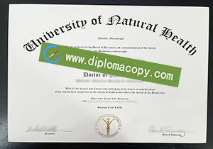 buy fake University of Natural Health diploma