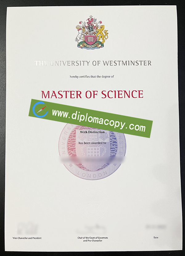 University of Westminster fake degree, University of Westminster diploma