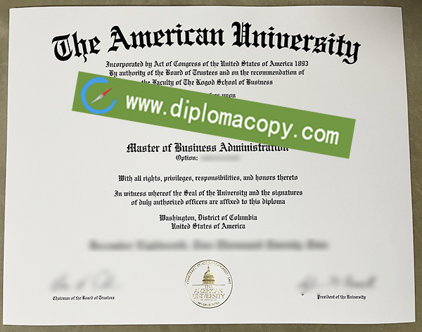 American University degree, fake American University diploma
