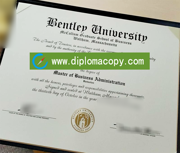 Bentley University degree, fake Bentley University diploma