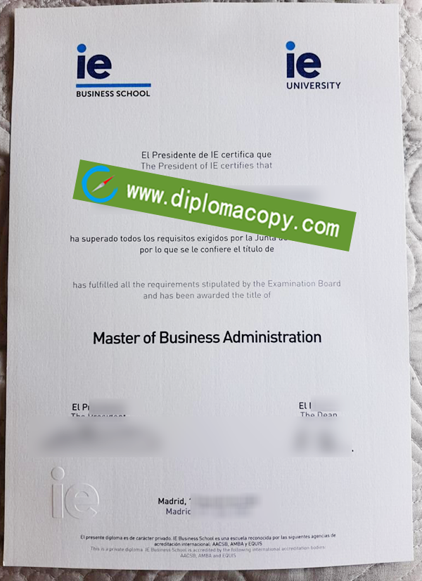 IE University diploma, fake IE University degree