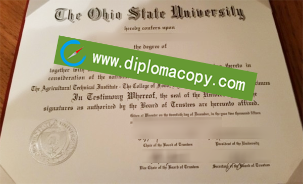 Ohio State University degree, OSU fake diploma