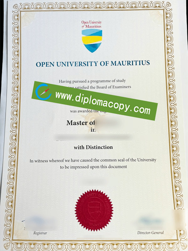 Open University of Mauritius diploma, OU fake degree