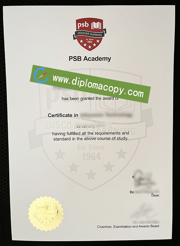 PSB Academy fake degree, PSB Academy certificate