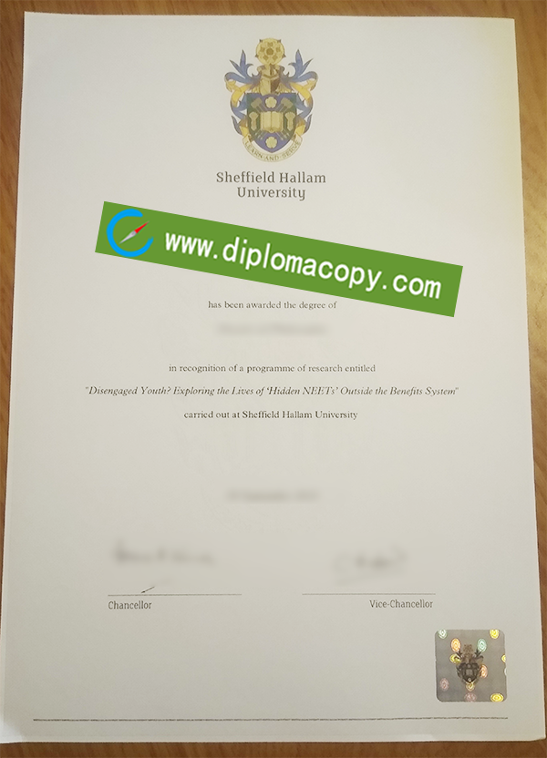 Sheffield Hallam University diploma, SHU fake degree