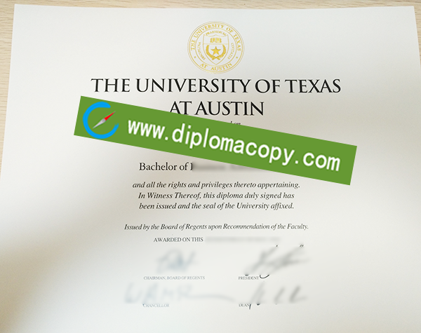 University of Texas at Austin degree, fake diploma