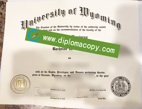 University of Wyoming diploma, fake University of Wyoming degree