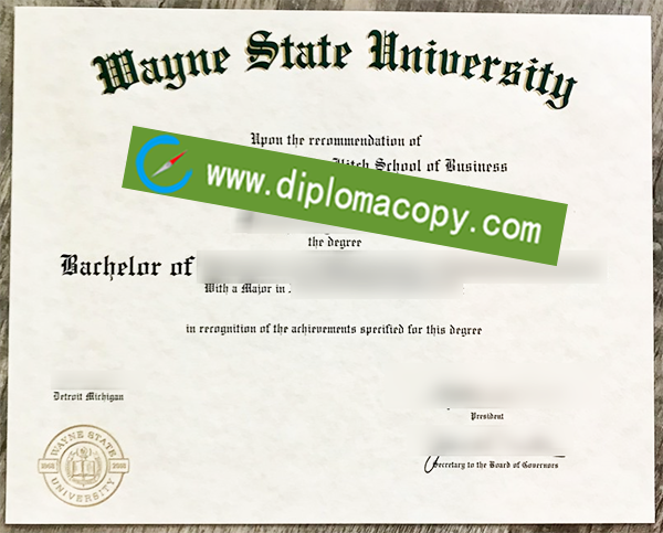 Wayne State University degree, fake Wayne State University diploma