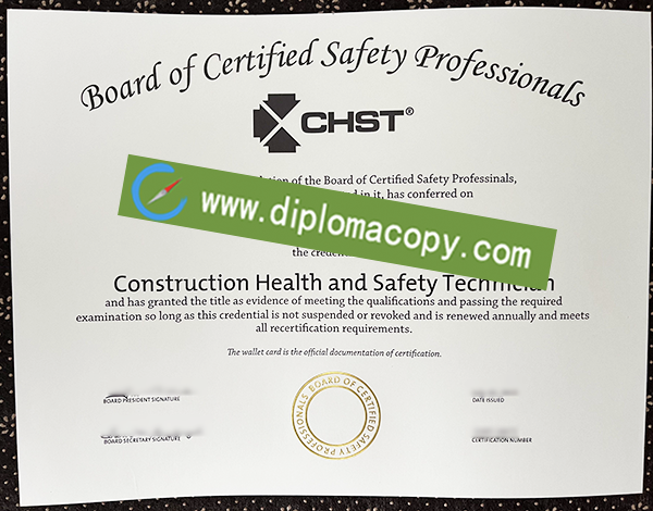 CHST certificate, BCSP fake degree