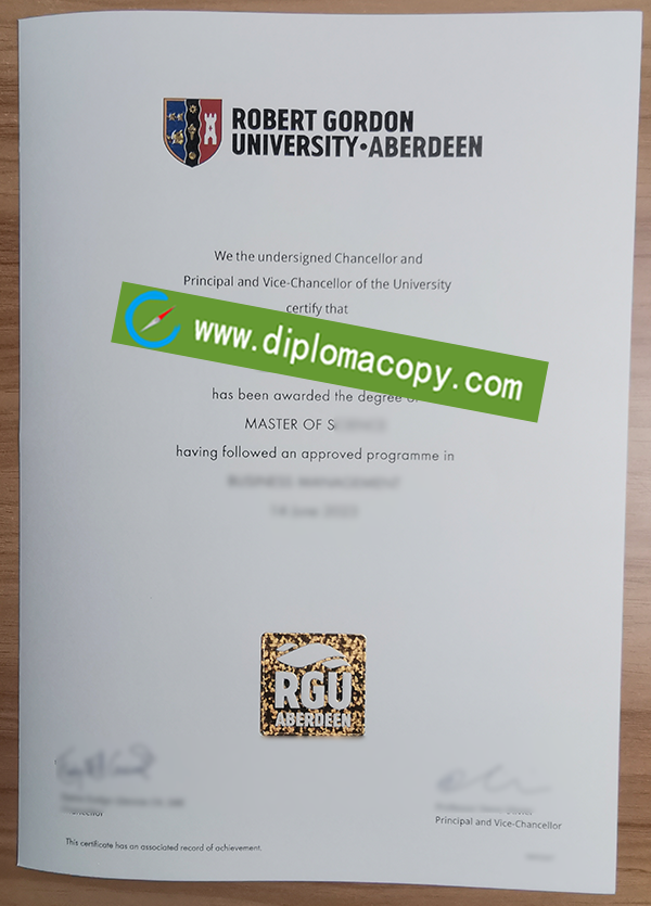 RGU fake diploma, Robert Gordon University degree