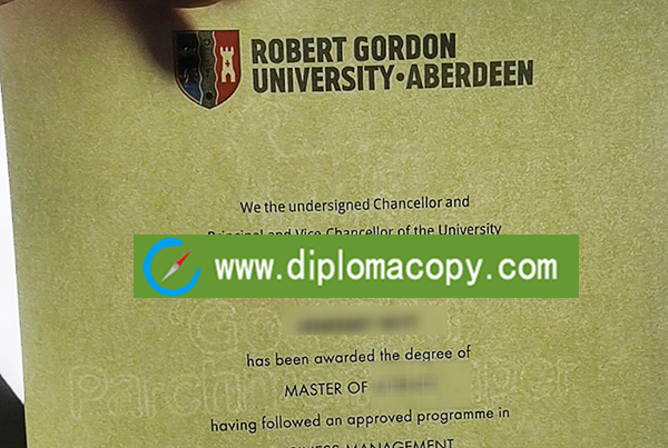 Robert Gordon University watermark, RGU fake degree