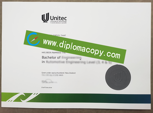 Unitec Institute of Technology diploma, fake degree