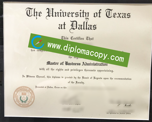 University of Texas at Dallas degree, UT Dallas fake diploma