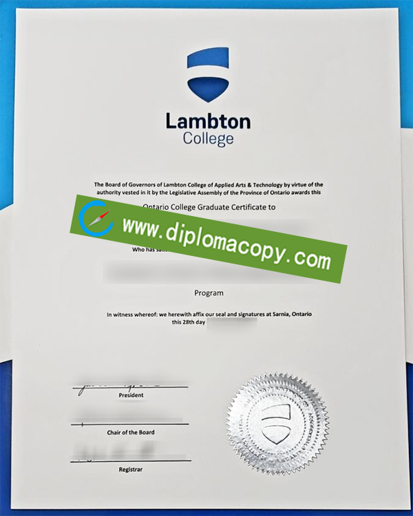 Lambton College diploma, fake Lambton College degree