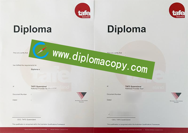 TAFE Queensland diploma, fake TAFE certificate