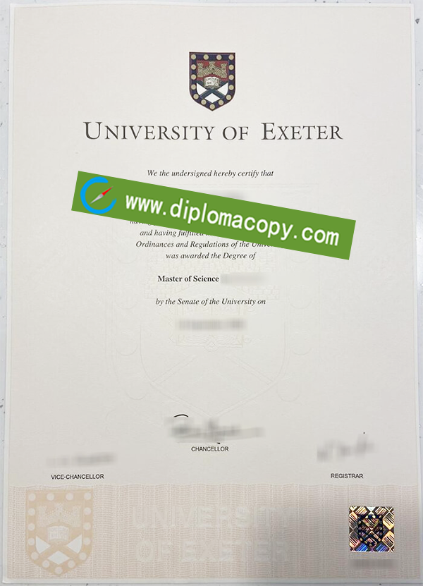 University of Exeter degree, fake University of Exeter diploma