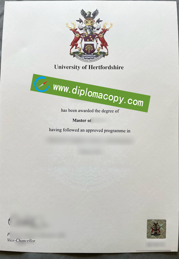 University of Hertfordshire diploma, fake University of Hertfordshire degree