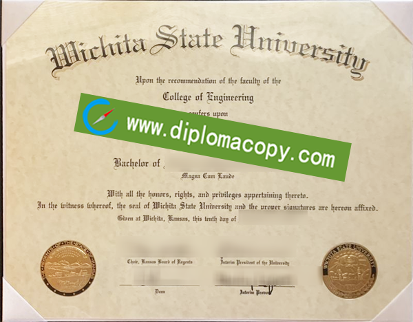 Wichita State University diploma, WSU fake degree