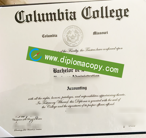 Columbia College degree, fake Columbia College diploma