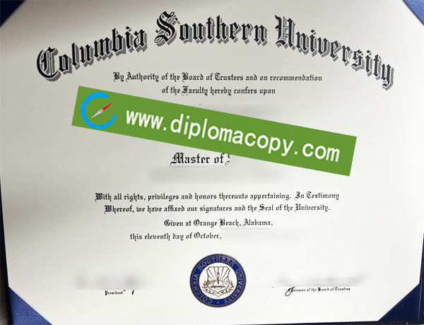 Columbia Southern University degree, fake USA diploma