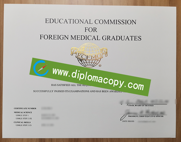 ECFMG certificate, fake ECFMG certification 