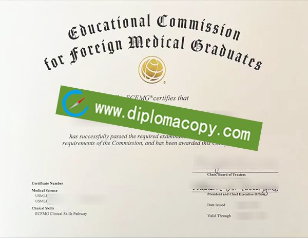 ECFMG certificate, ECFMG fake degree