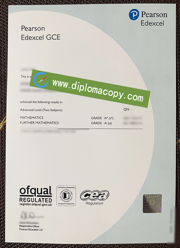 Edexcel GCE certificate, fake GCSE certificate
