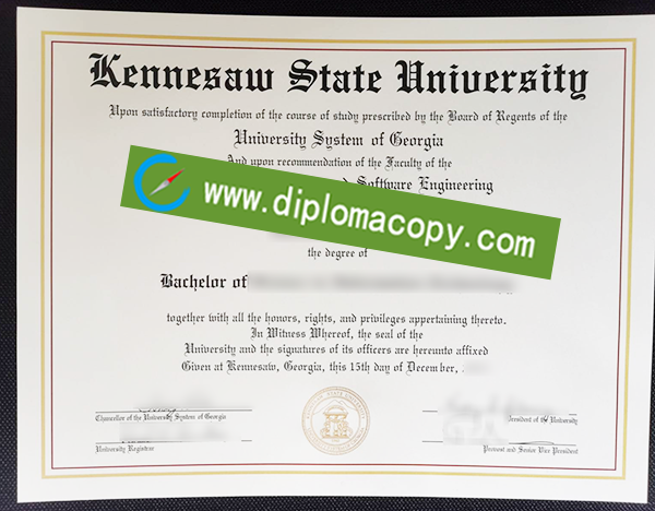 KSU fake diploma, Kennesaw State University certificate