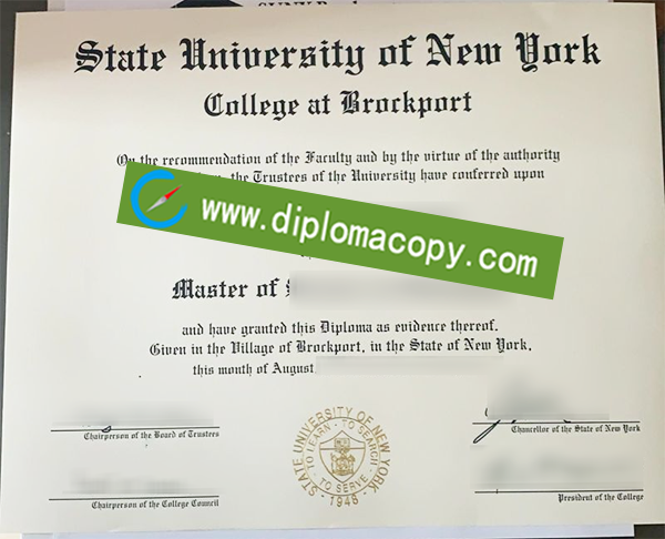 SUNY Brockport diploma, fake SUNY degree