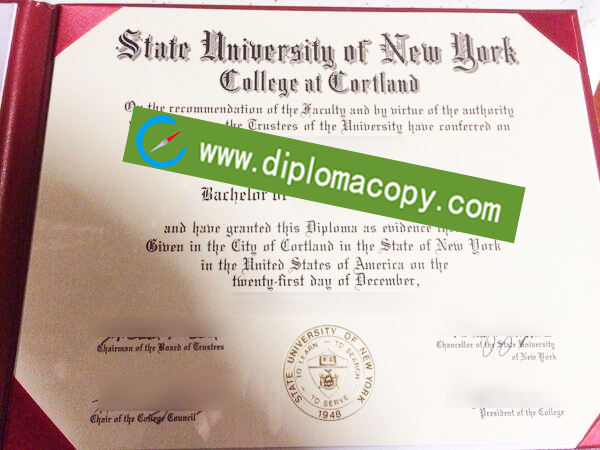 SUNY Cortland degree, SUNY fake diploma