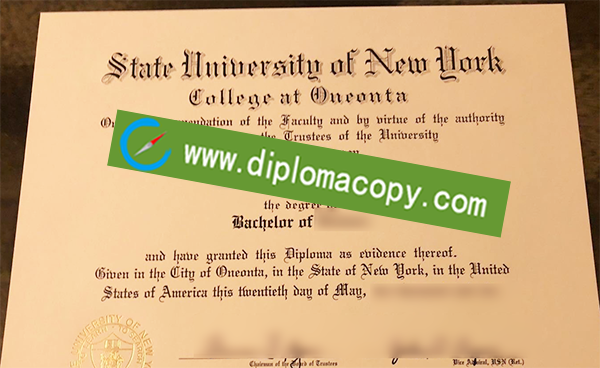 SUNY Oneonta degree, fake SUNY Oneonta diploma