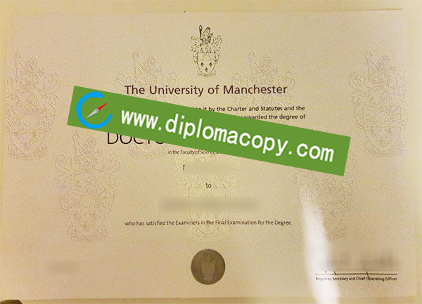 University of Manchester diploma, fake University of Manchester degree