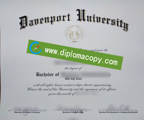 Davenport university degree, fake Davenport university diploma