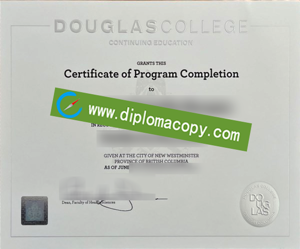 Douglas College degree, fake Douglas College diploma