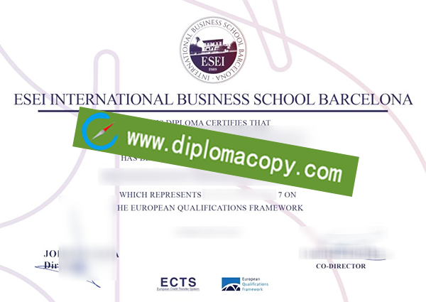 ESEI diploma, fake ESEI International Business School degree