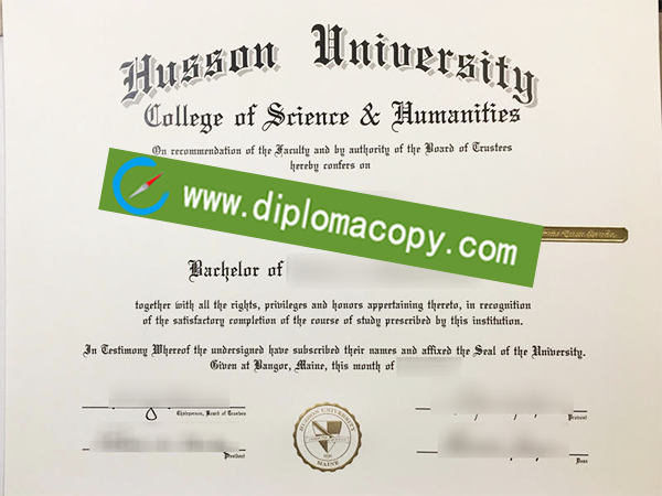 Husson University diploma, fake Husson University degree