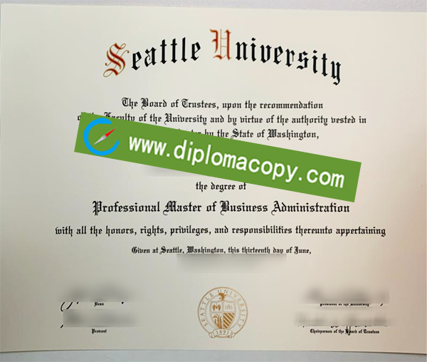 Seattle University degree, fake Seattle University diploma