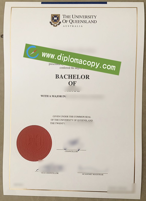 University of Queensland diploma, fake University of Queensland certificate