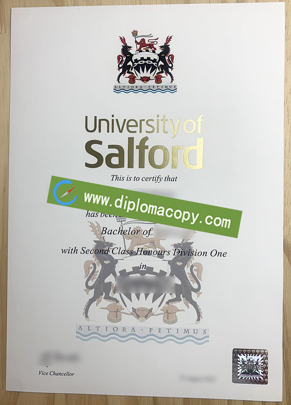 University of Salford diploma, University of Salford fake certificate