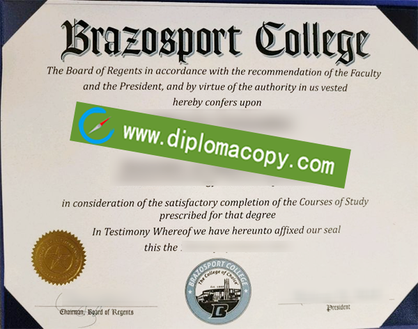 Brazosport College degree, fake Brazosport College diploma