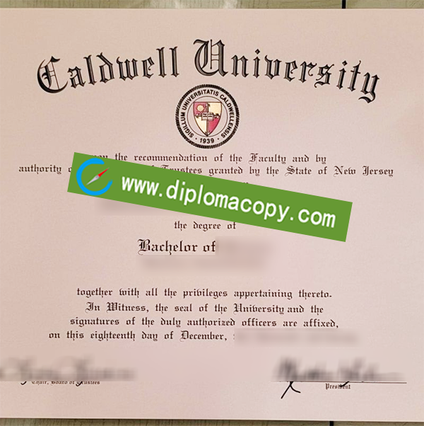 Caldwell University diploma, fake Caldwell University degree