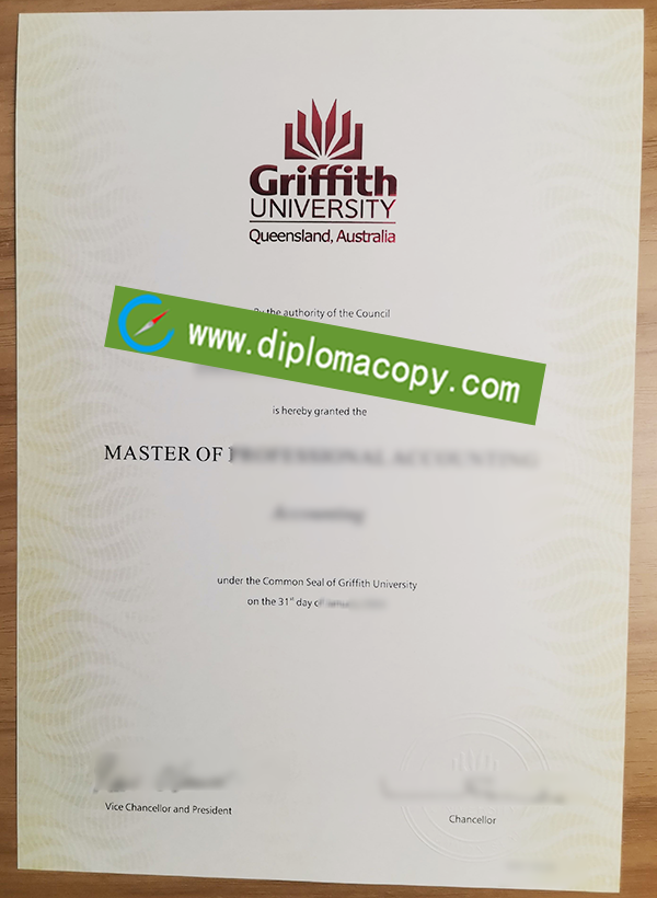 Griffith University certificate, Griffith University fake diploma